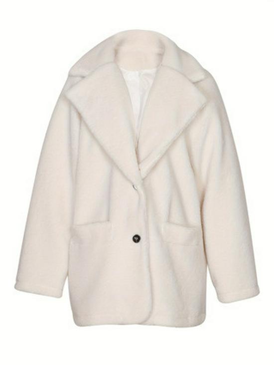 Evropský a americký kabát s volným teplým límcem na podzim/zimu