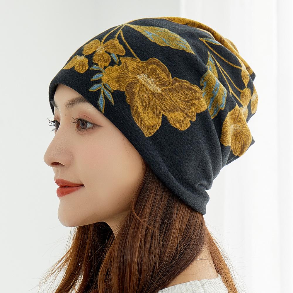 Vielseitige koreanische Damenhüte für Herbst/Winter: Kopftuch, Baotou, Pullover, Halstuch, Print, Flor und Ohrenschutz