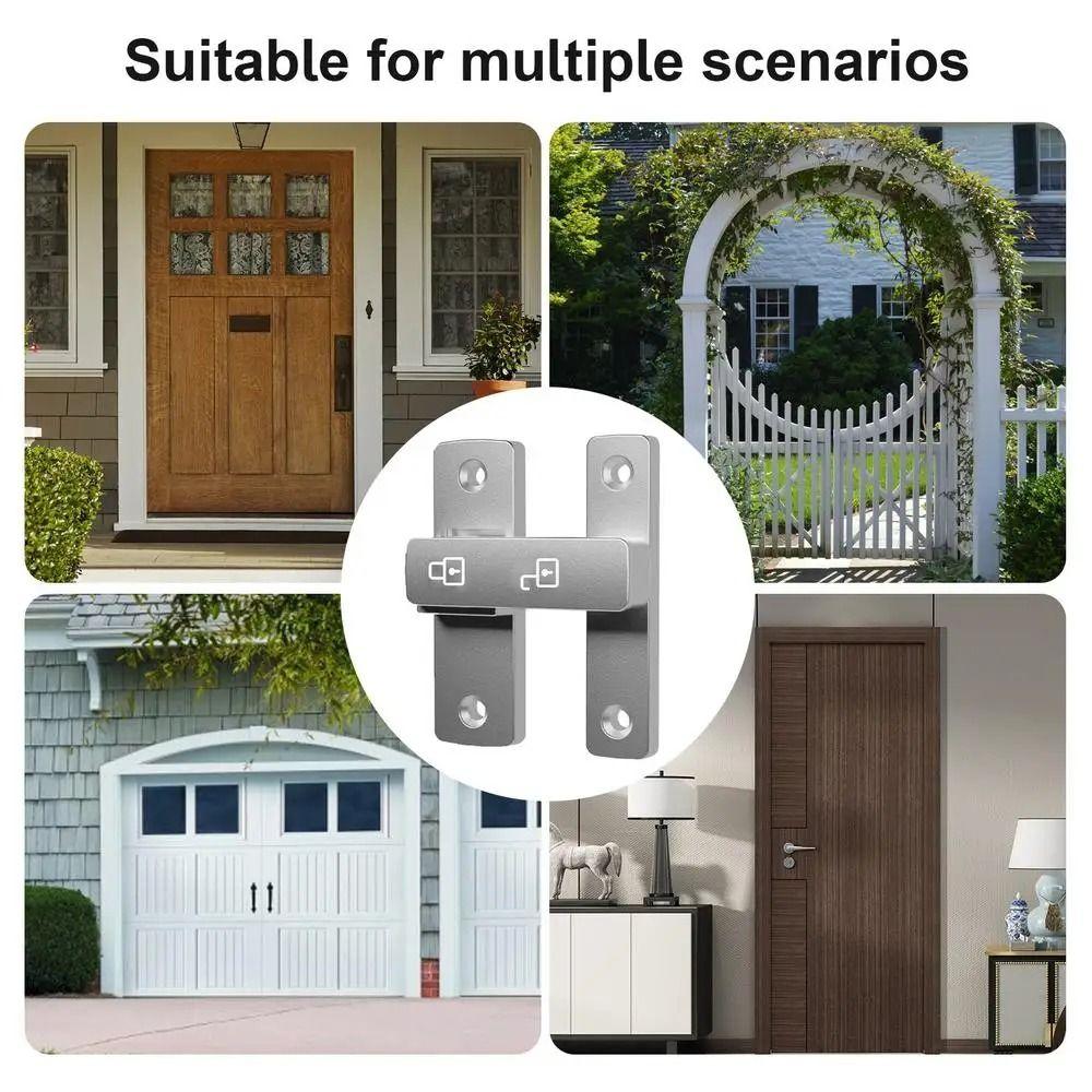 90°/180° Metal Door Buckle No Punching Flipping Door Lock Plug Baby Safety Lock  Warehouse Doors