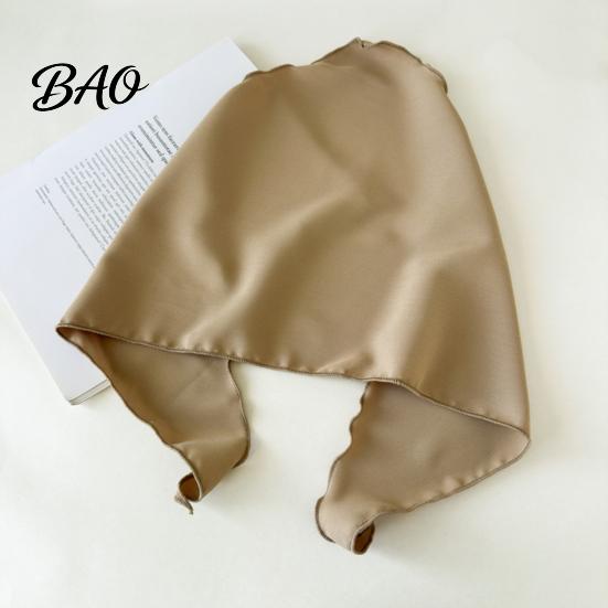 Elastic Fabric Headband Pure Color Headscarf, Large Triangular Scarf for Women, Adjustable Strap Turban Headband, Soft Decorative Head Wrap