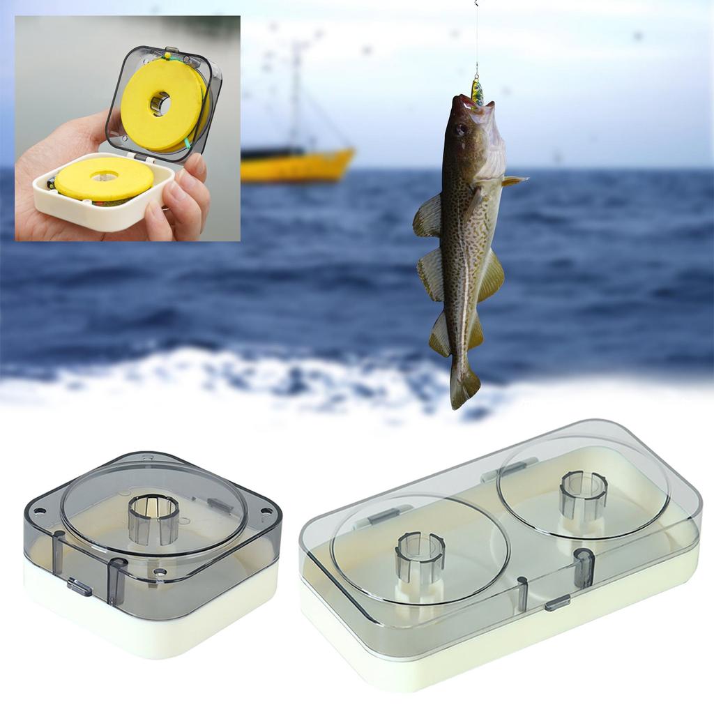 2Pcs Magnetic Fishing Line Storage Box Flexible Tackle Box Fishing Lines Storage Holder Convenient Organizer Enduring