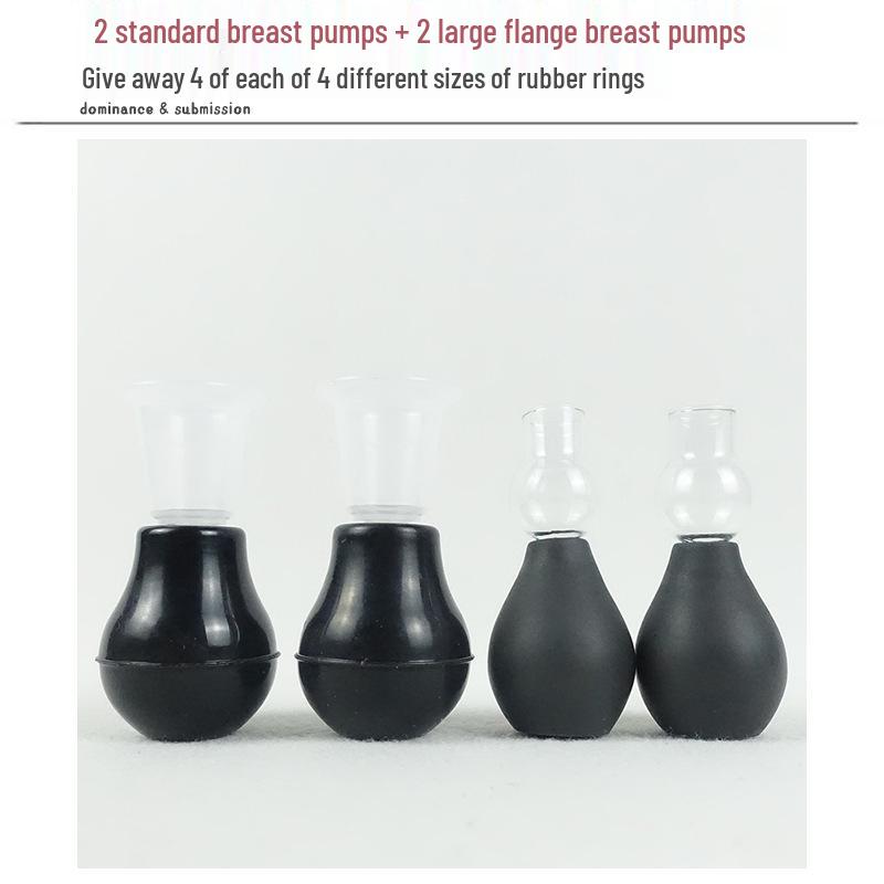 Glass Jar Spiked Rubber Ring Male Nipple Stimulator