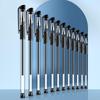Deli Classic 0.5mm Bullet Tip Gel Pen - Black 12-Pack