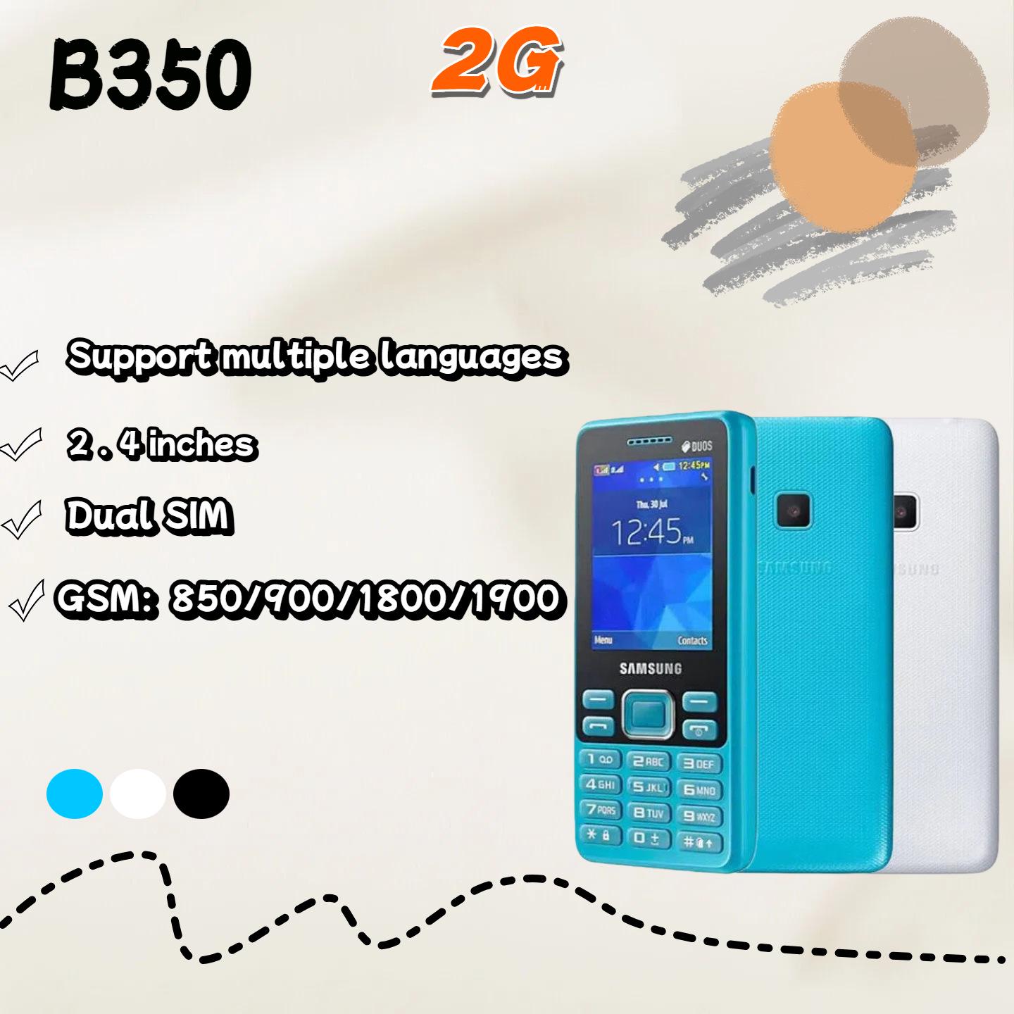 

Cross-border GSM SM-B350E 2G Senior & Student Feature Phone Black - English - 2G