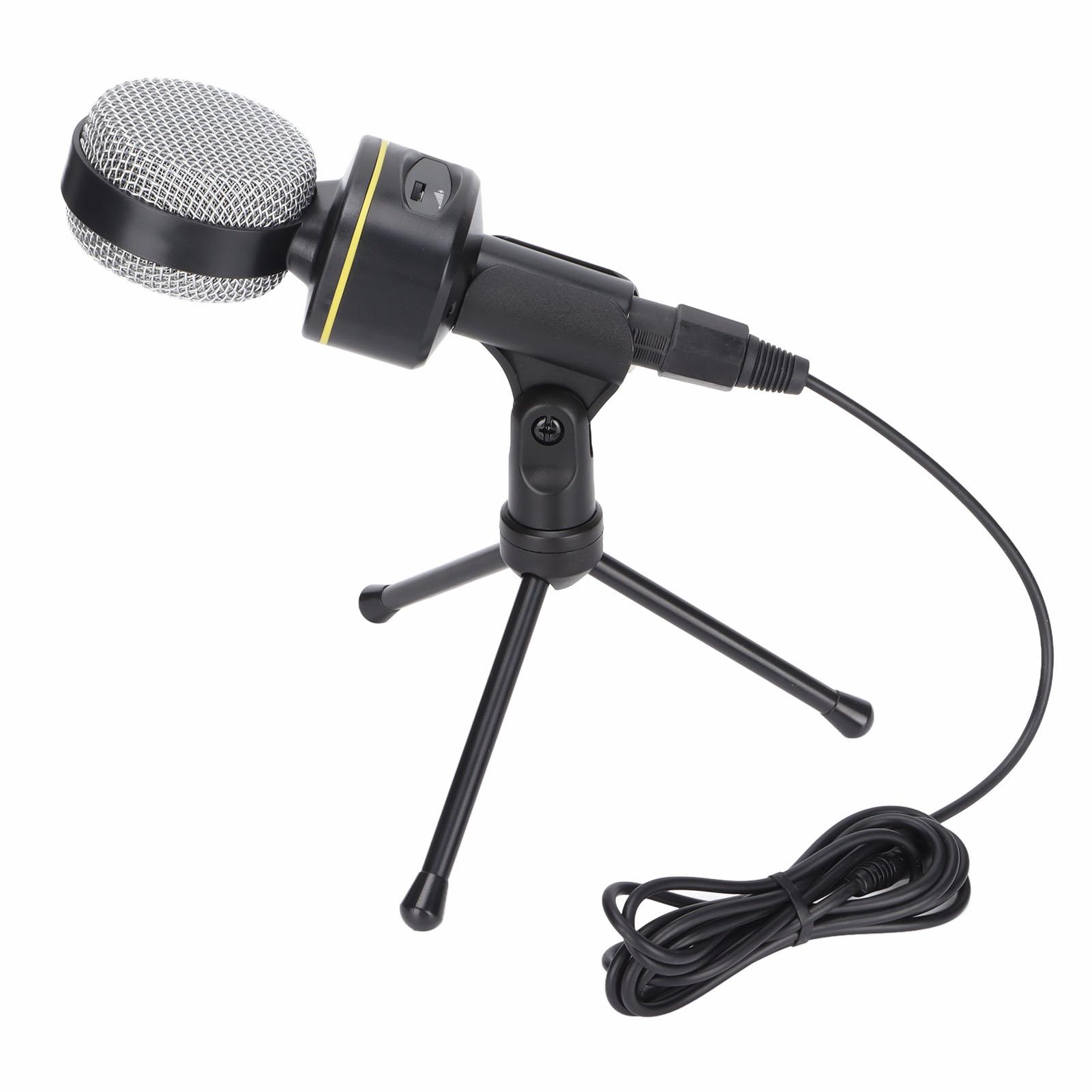 

Gaming Microphone Omnidirectional Low Noise Compact Portable Durable ABS Online Recording Supplies for PC