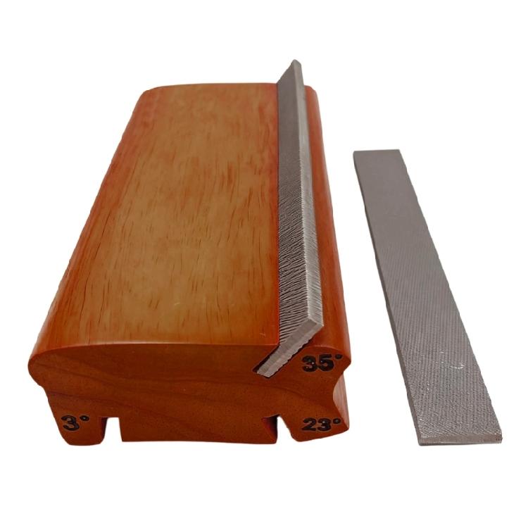 Fret Crown File 3/23/35 Degrees Precisions Guitar Repair Tool Wood Texture for Removing Burrs and Smoothing Fretboard