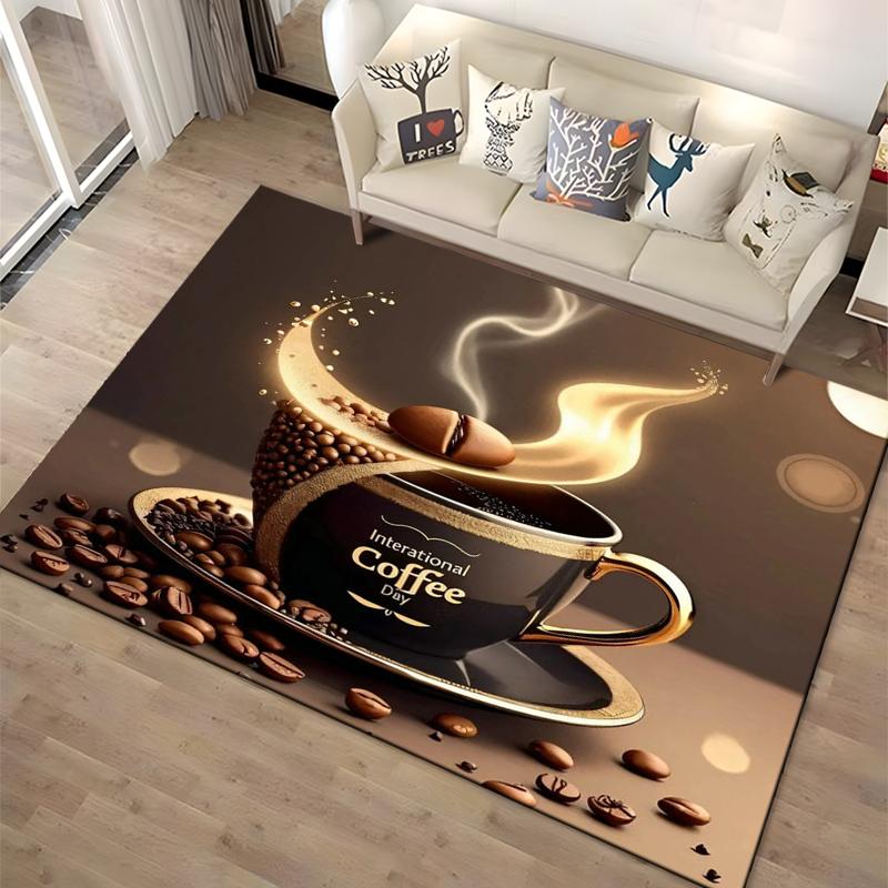 

15 Size Coffee Cup Landscape Area Rugs Carpet for Home Living Room Bedroom Sofa Doormat Decoration Non-slip Kids Mats Gifts 40cm x 60cm