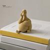 Funny Gifts for Colleagues Daydreaming Duck Figurine, Minimalist Holding An Egg Sculpture, Resin Matte Statues Animal Statue, Creative Desktop