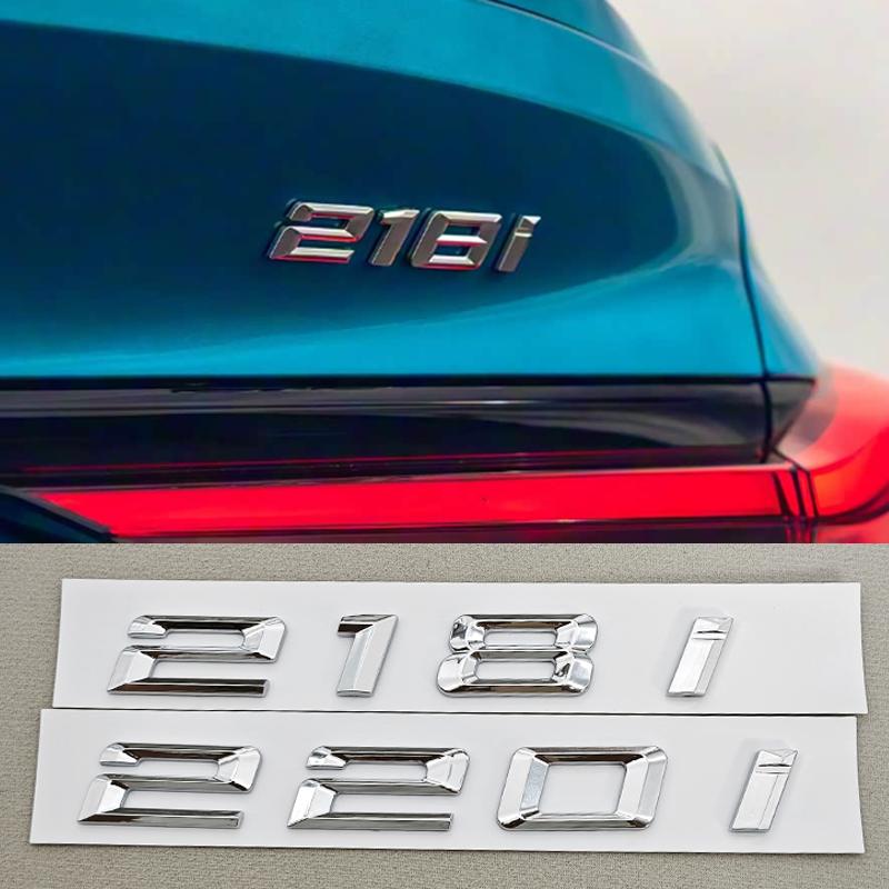 3D ABS Chrome Car Letters Logo 218i 220i 230i Badge Rear Trunk Emblem Sticker For BMW 218i 220i 230i 225i F44 F45 Tail Marking