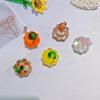 Clear Miniature Pumpkin Figurine Glass Artwork Suitable For Home Office Car Interior Holiday Styling Accessories