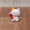 Lucky Cat Moss Resin Ornament for Car or Desktop Decor