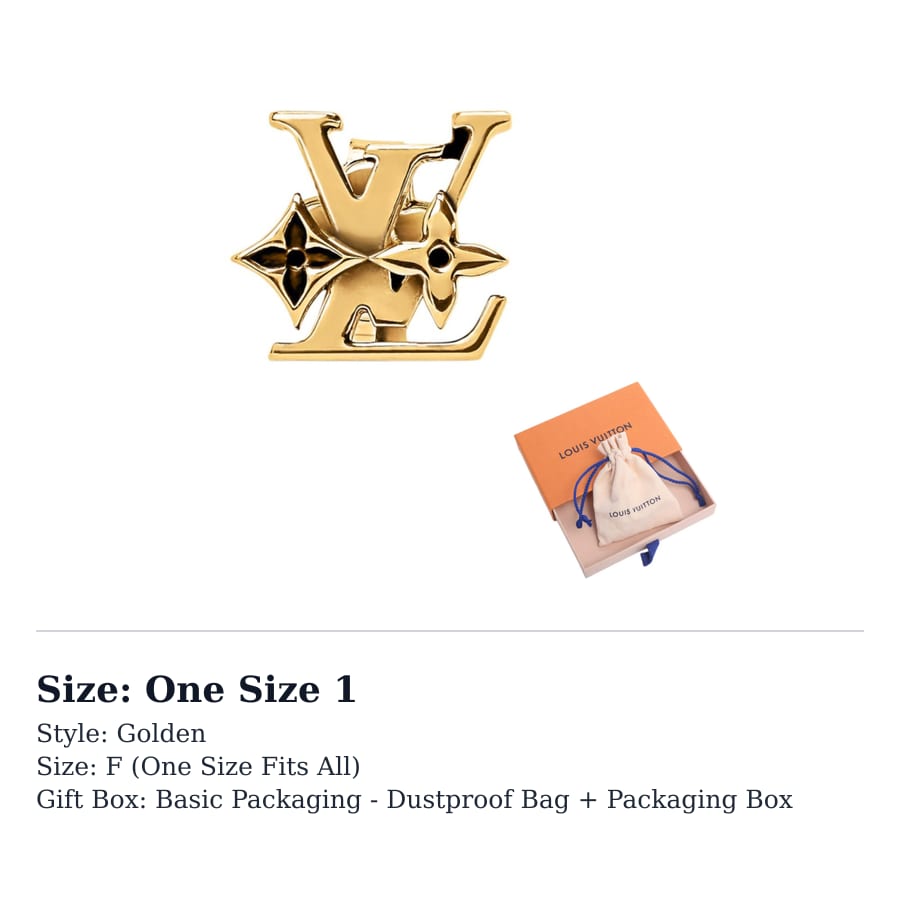 LOUIS VUITTON Earrings Men's Gold M03830