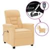 Day and Night - Day and Night Electric Massage Chair Cream White Synthetic Suede Leather