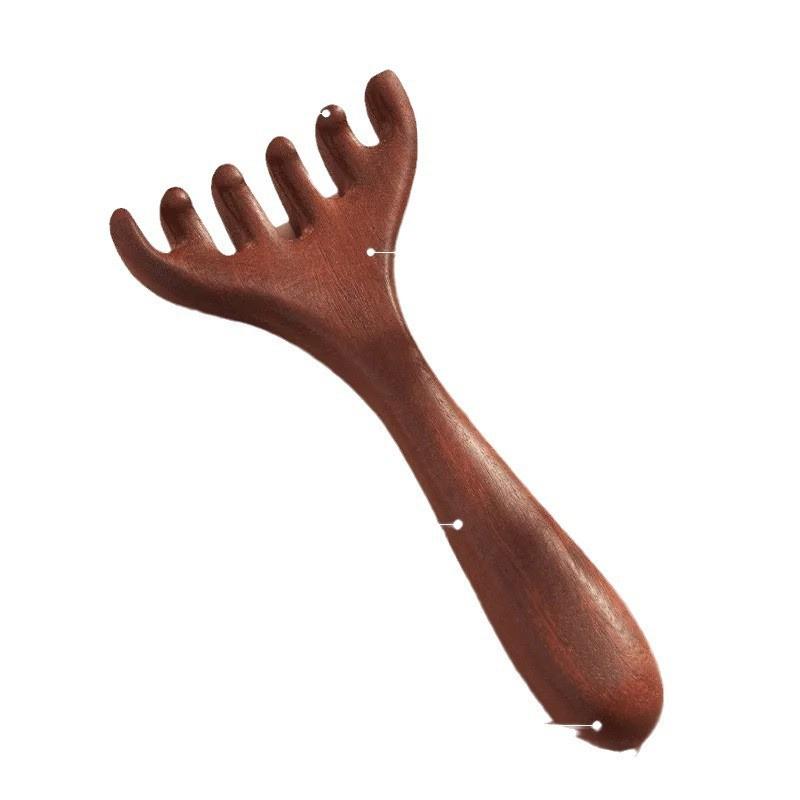 

True Sandalwood and Deer Horn Massage Comb Set: Meridian, Head Therapy, Five-Claw, and Six-Claw Designs