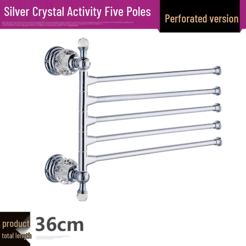 

Yuzhu Crystal Base Bathroom Towel Rack with Shelf