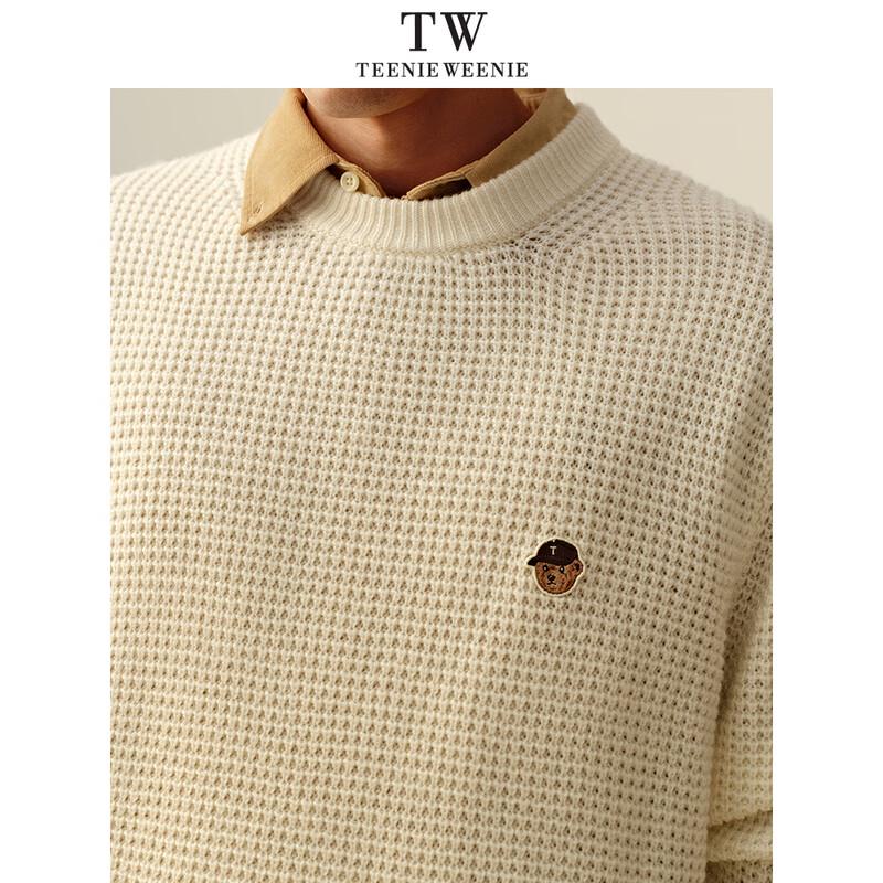 Teenie Weenie Men's Embroidered Bear Loose-Fit Sweater