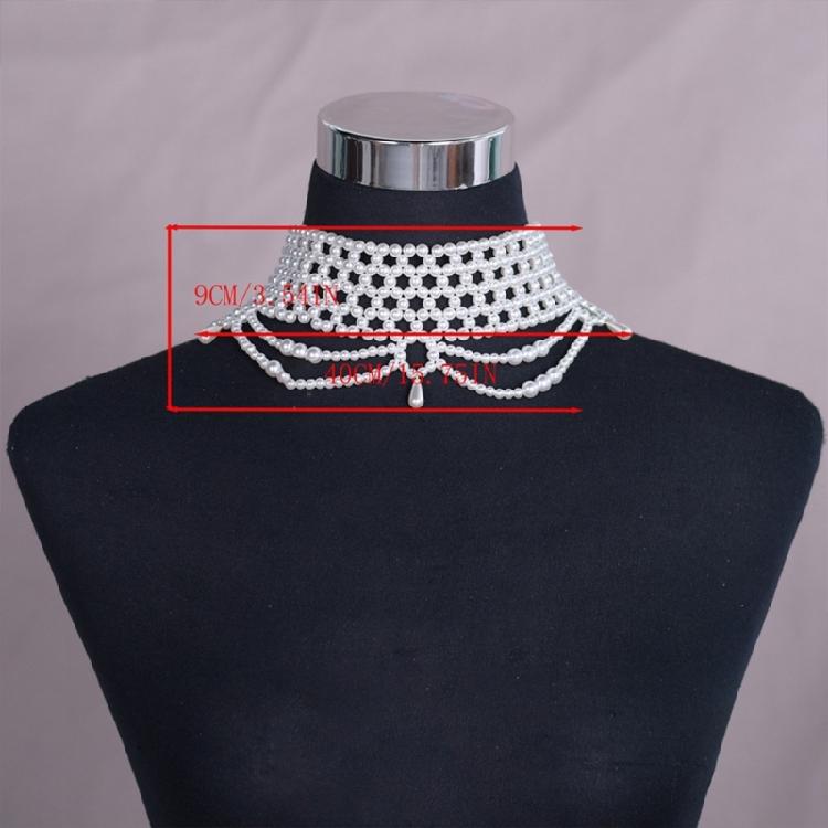 Lightweight Multi Strand Pearls Jewelry Polished Beads Design Necklace for Everyday Wedding Party Clothes Perfectly