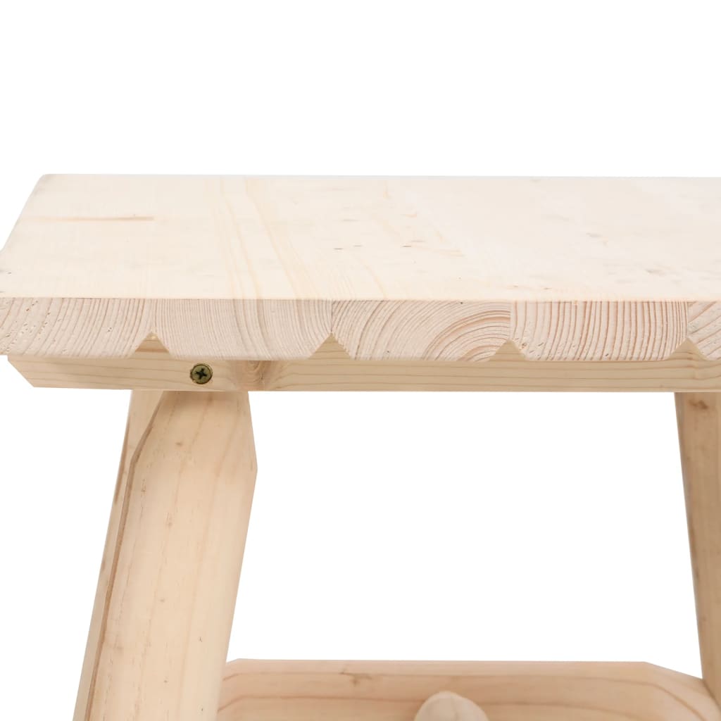 Side Table 49x49x50 cm Solid Spruce Wood