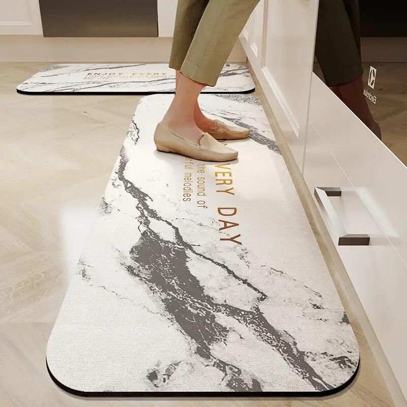 Kitchen Floor Mat Bathroom Absorbent Carpets Non-slip Anti-Fatigue Washable Bedroom Long Strip Soft Rug Home Entrance Doormat