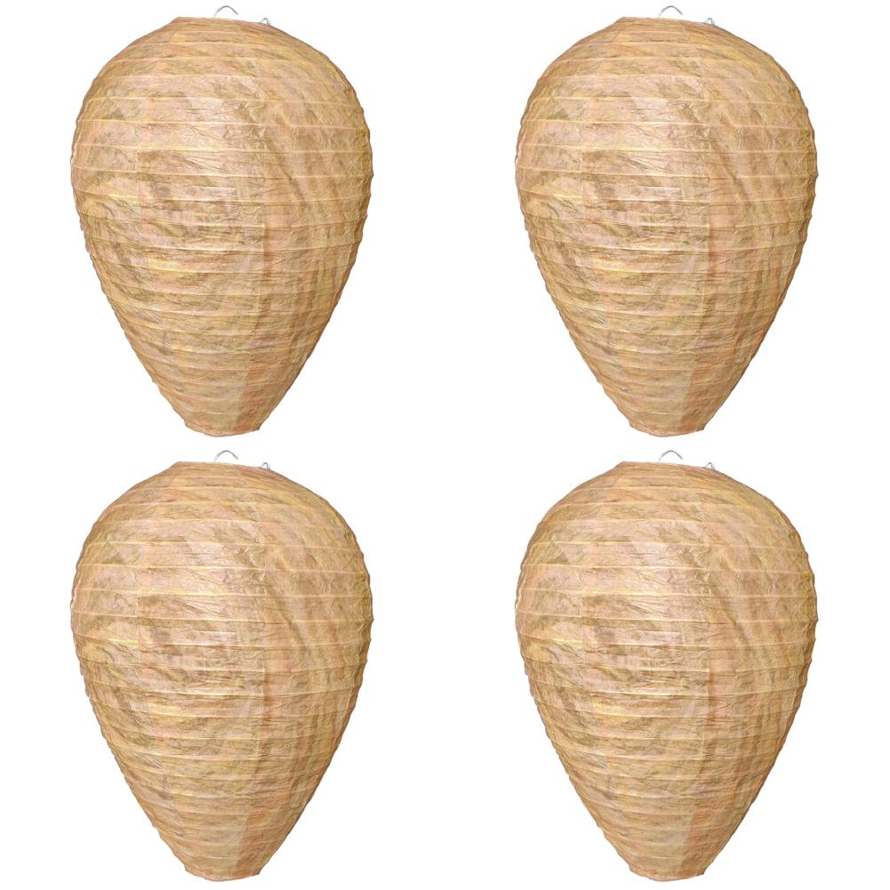 1-5PCS Wasp Nest Decoy Hornets Deterrents Non-Toxic Fake Nest Bee Decoy Beehive Lanterns Hanging Patio Garden Repellent Trap
