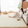 Softime Carpet Shag Odor Dust Mite Soft To the Living Room Compatible with Underfloor Heating and Hot Ivory Rug, Rug, 160x200cm, Washable, Non-Slip,