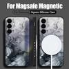 For Samsung Galaxy S25 Ultra S24 S22 Plus S23 S21 A56 A36 A16 A55 Marble Pattern Shockproof Tpu Soft For Magsafe Magnetic With Lanyard Slim Case Cover