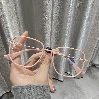 Square Blue Light Blocking Glasses Man and Women Pink Wine Black Square Frame Eyeglasses Fashion Vision Spectacles Oculos