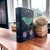 Book of Shadows Journal with Lock Clasp Vintage Handmade Leather Luna Moth
