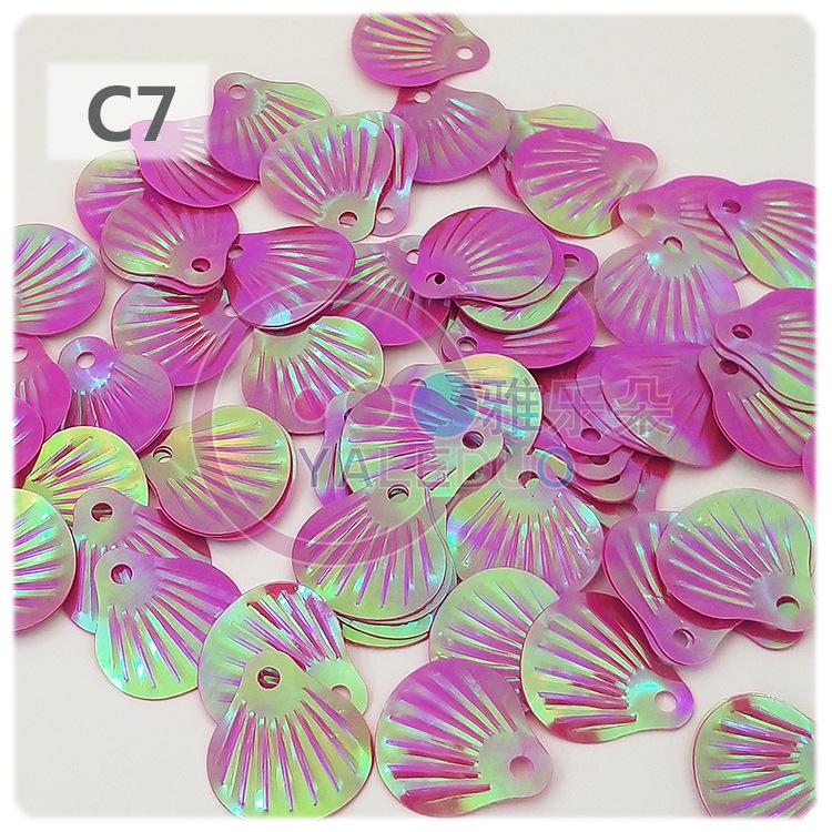 Yale Dobe Fish Scale Fan-Shaped Sequins 22x24mm for DIY Ethnic Costume Sewing