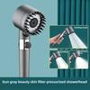 3 Modes Massage Shower Head with Silicone Brush Detachable Spray Gun Mode Handheld High Pressure Bathroom Showerhead with Filter