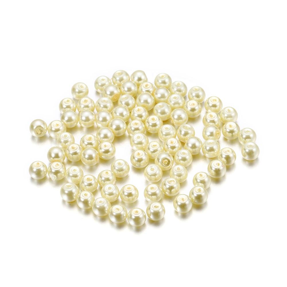 100pcs/lot 4-10mm Mixcolour Round Glass Beads Loose Beads Bracelet Earrings for DIY Jewelry Making Finding Accessories
