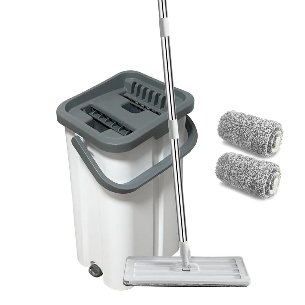 

Cyberplugs Wipe Bucket Floor Mop 3 Adjustable With Cleaning and Dehydration Wet Dry Both Wet and For Cleaning Floor Commercial Use Mop, Cleaning,