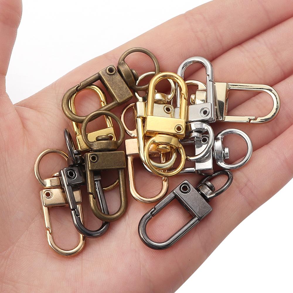 5pcs/Lot 32x12mm Gold Silver Plated Snap Lobster Clasp Hooks Jewelry Findings DIY Keychain Neckalce Bracelet Supplies Wholesale