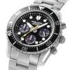 Angel Clover Sea Cruise Watch Solar Powered Water Resistant Mineral Glass Black Dial SCC42SBK Men's