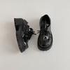 Retro black lace-up versatile platform small leather shoes women's 2025 new spring and autumn skirt French single shoes loafers