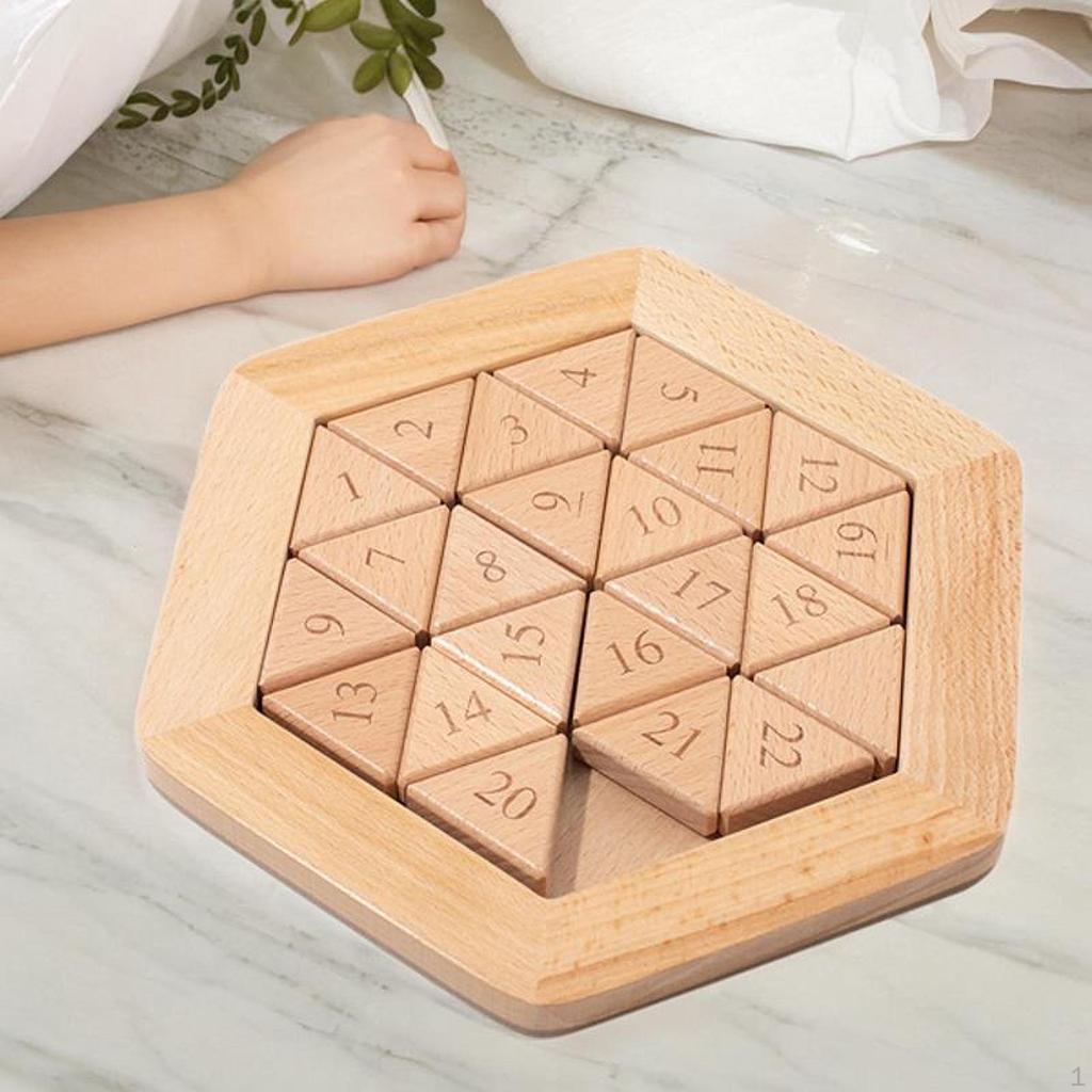 Hexagonal Number Sliding Puzzle Intelligence Logical Thinking IQ Brain Teaser for Kids Party Favor