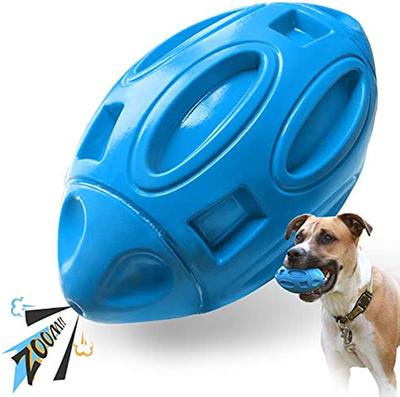 Squeaky Dog Toys for Aggressive Chewers Rubber Puppy Chew Ball Teeth Grinding Cleaning Durable Pet Toy for Medium Large Breed