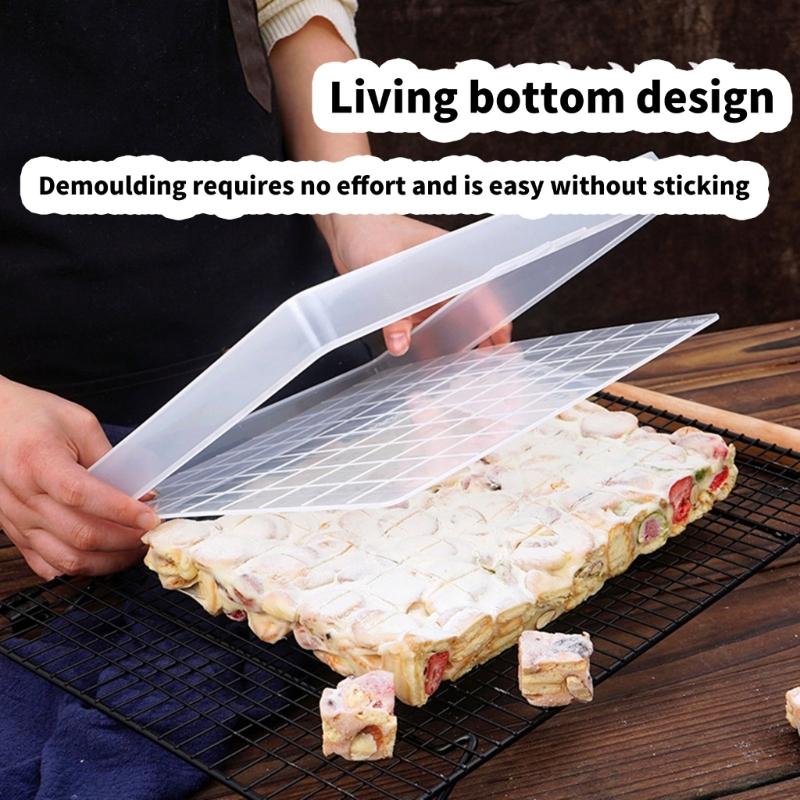 Plastic Nougat Mold Snowflake Crisps Mold Sugar Cutting Tool Snow Cake Making Tray Nougat Baking Plate Pastry Tool