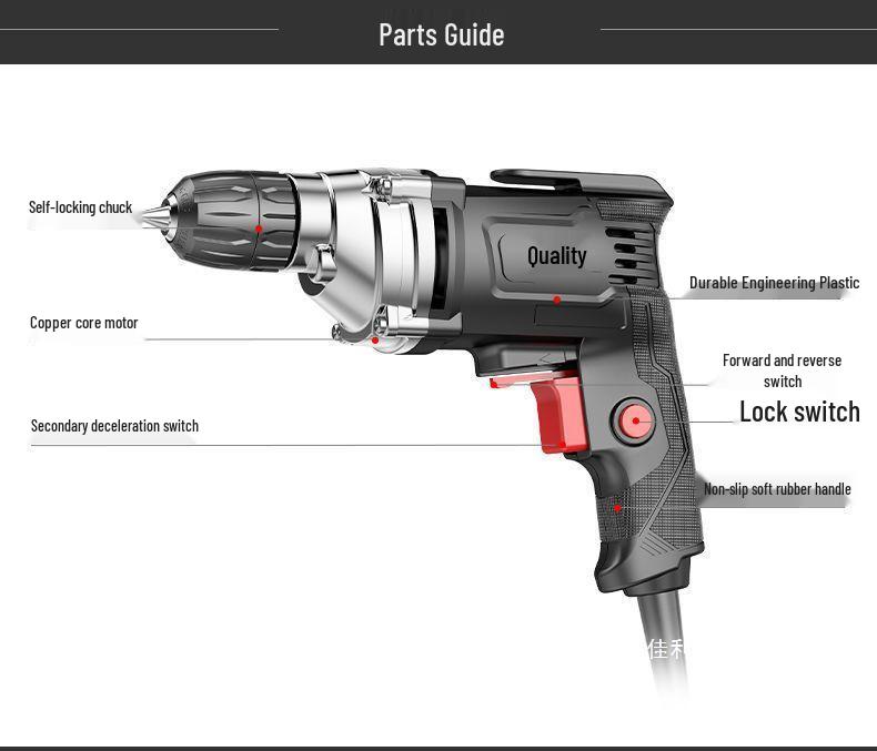 220V Multifunctional Electric Drill & Screwdriver for Home Use