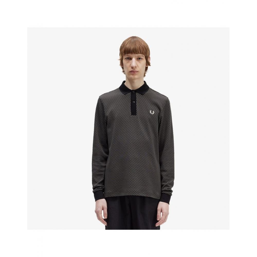 

Fred Perry Рубашка поло с длинным рукавом и микрошахматным узором Afpm2336592 T02 M