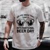 Beer DAY Fashion Graphic Men's T-shirts Funny Clothes Plus Size Matching Shirts Outfit Streetwear Y2k Clothes Short Sleeve Tees