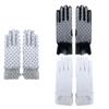 Lotus Leaf Stretchy Cycling Driving Polka Dot Gloves Women Lace Gloves Korean Style Lace Gloves