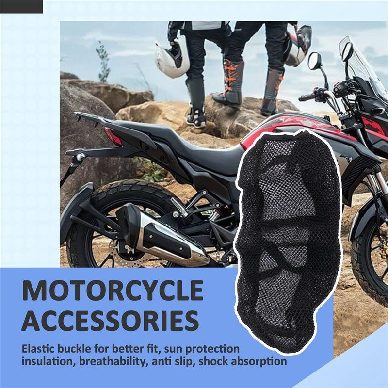 Y90A-Motorcycle Mesh Seat Cover Cushion Guard Pad Insulation Breathable Sun-Proof Net For Honda CB190 CB190X