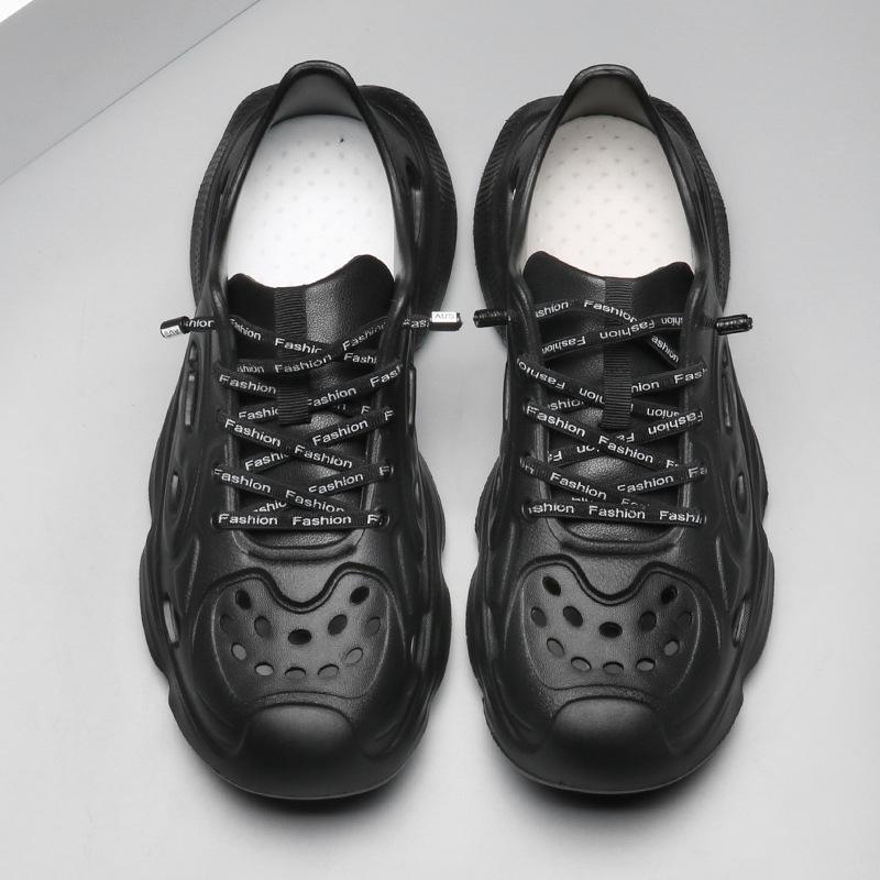 Sandal new fashion beach shoes men's hollow sandals summer wear thick-soled non-slip trend foot hole shoes