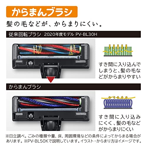 Hitachi Vacuum Cleaner Power Karu Stick Cordless Stick Cleaner PV-BL50K N Light Gold Made in Japan Lightweight 1.4kg Self-propelled New Life Alone Liv