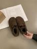 Evening wind fluffy shoes women's outer wear 2025 autumn and winter new Mary Jane plush single shoes soft sole plush warm cotton shoes