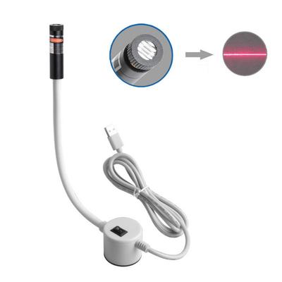 Röd Laser Sömnadslaserguide 5MW/100MW Justerbar Slang Symaskinsljus USB-driven Punkt Linje Korshuvud