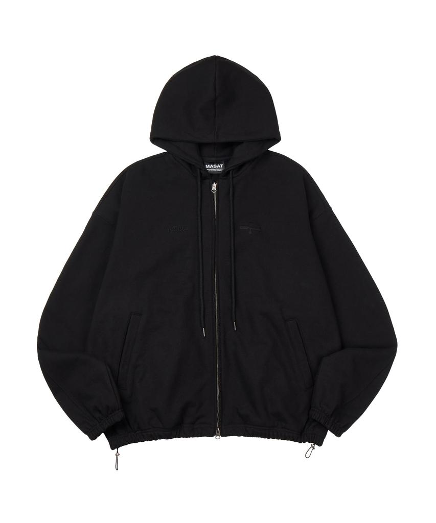 Masat Cross String Hood Zip _ Black