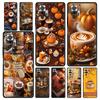 Pumpkin Autumn Leaves Coffee Phone Case Cover for Redmi 14C 10C Note 15 14 13 12 10 11 K40 Pro Plus Shockproof Soft TPU Shell