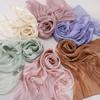 Shimmer Glitter Glitter Chiffon Shawl Elegant Pleated Glitter Shawl Flowy Hijab Shawl  for Women